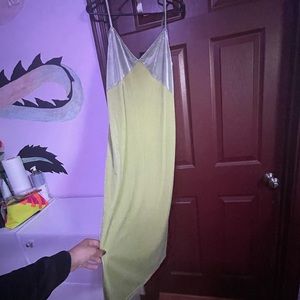 Velvet green midi dress